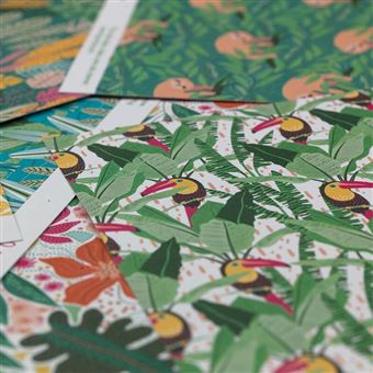 Papier scrapbooking Toga 30,5 x 30,5 cm - Tropial Green - 6 feuilles