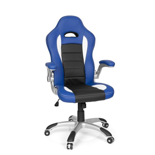 Chaise gaming / Chaise de bureau GAME SPORT bleu / noir hjh OFFICE 