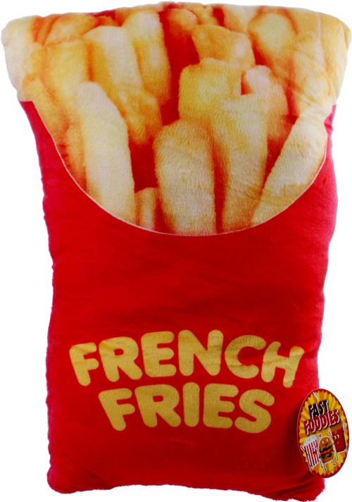 Kamparo coussin Fast Foodies frites 30 cm rouge/jaune