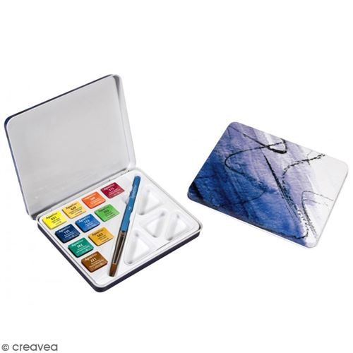 Mini boîte aquarelle de voyage - 10 couleurs