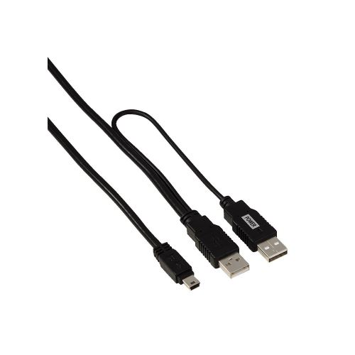 Câble Y USB pour disque dur externe Double USB Type A / Mini USB 5 pins Type B 1m de Vshop