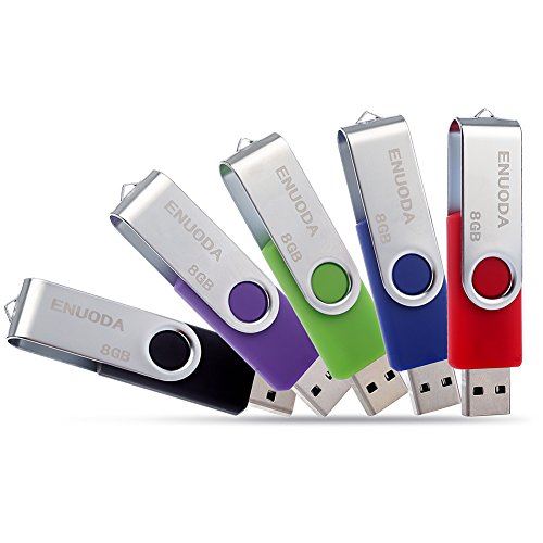 Lot de 5 Clé USB 32 Go ENUODA USB 2.0 Flash Drive Stockage