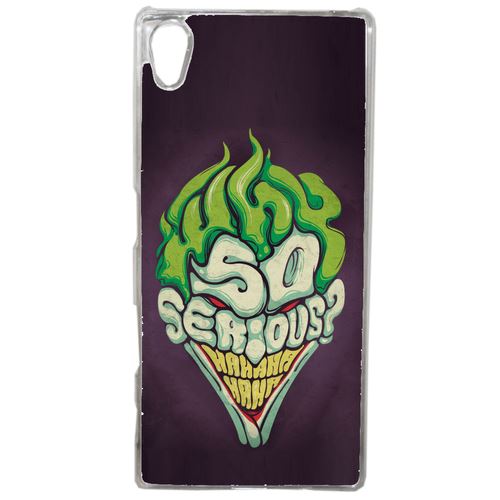Coque So Serious Joker Violet Vert Compatible Sony Xperia Z4 Transparent