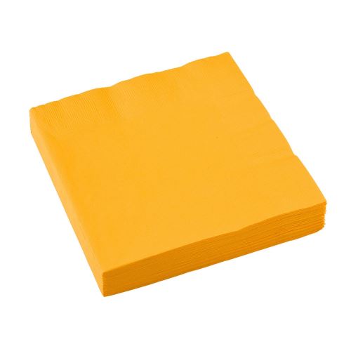 Amscan serviettes de table jaune 33 x 33 cm 20 pièces
