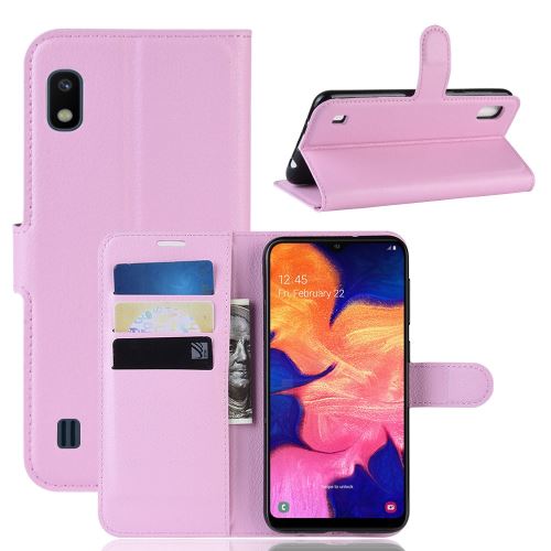 Etui en PU rose pour Samsung Galaxy A10