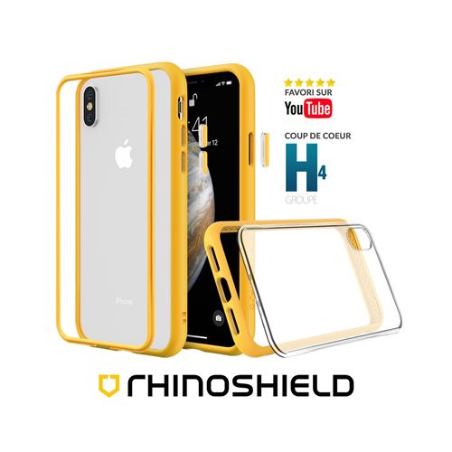 RhinoShield Coque Compatible avec [iPhone XS] Mod NX - Protection Fine  Personnalisable avec Technologie Absorption des Chocs [sans BPA] +  [Programme de Remplacement] - Jaune - Coque et étui téléphone mobile -  Achat & prix