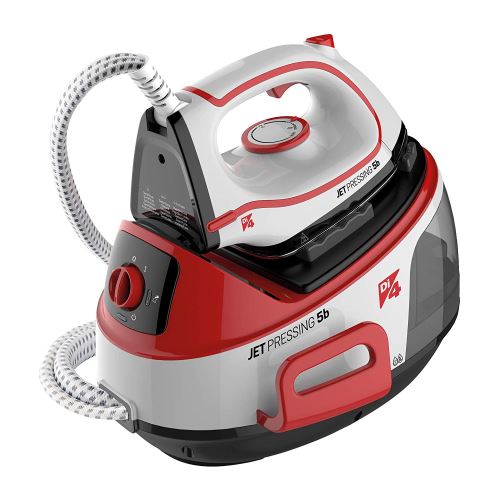 Di4 Jet pressing 5B – Centre de repassage avec chaudière en acier inoxydable, 5 bar, 2300 W, couleur blanc, noir et rouge [Classe énergétique A]