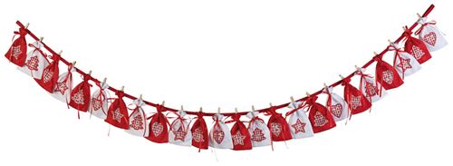 Guirlande calendrier de l'Avent avec 24 sachets XL à remplir