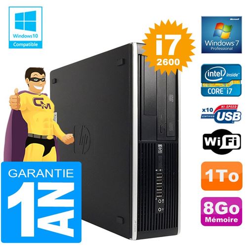 Pc hp compaq 8300 sff core i7-2600 ram 8go disque 1 to graveur dvd wifi w7 État correct - Hewlett-Packard reconditionné disponible sur Fnac