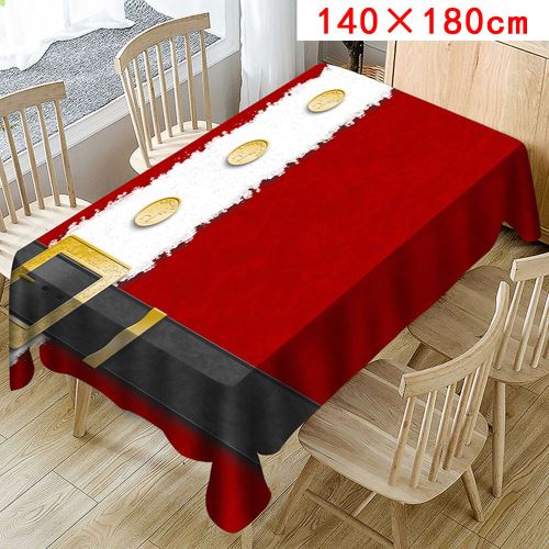Nappe de Noël Imprimer Rectangle Table Cover Holiday Party Home Decor_Kiliaadk352