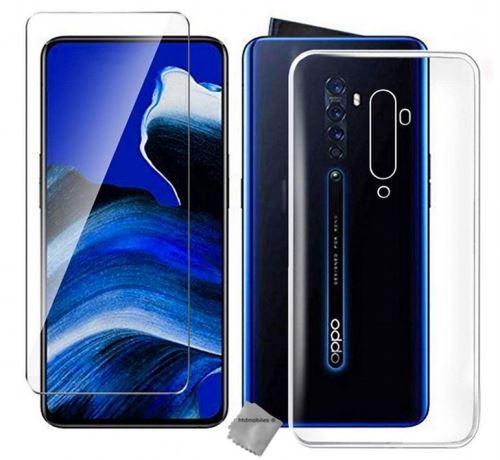 Coque silicone gel fine pour Oppo Reno 2 avec verre trempe - TRANSPARENT TPU