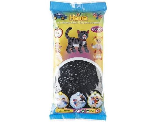 HAMA Sachet de 6000 perles midi noir -  