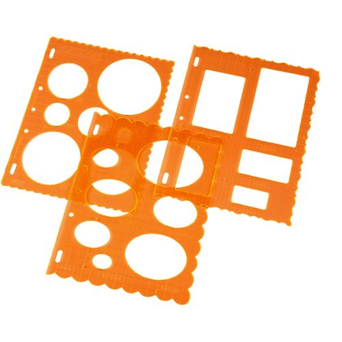Fiskars modèles de formes formes de base 21 x 28 cm 3 pièces