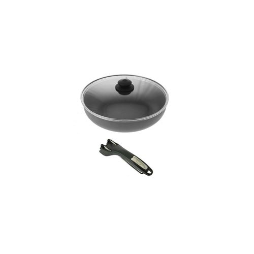 SITRAM Sauteuse induction + Pince - 28cm - Taupe