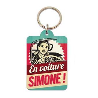 Porte Clés Humoristique Plaque – En Voiture Simone - Porte clef - Achat &  prix