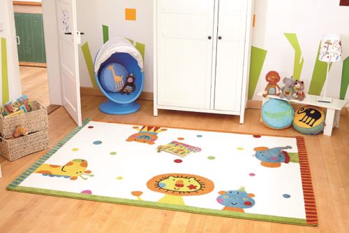 Tapis enfant Animal Festival par SIGIKID Beige 200x290