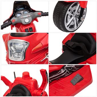 Moto Electrique Pour Enfants Chopper Police 6 V Env 3 Km H 3 Roues Effet Lumineux Et Sonore Rouge Vehicule Electrique Pour Enfant Achat Prix Fnac