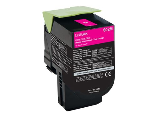 Lexmark 802M - magenta - originale - cartouche de toner - LCCP, LRP