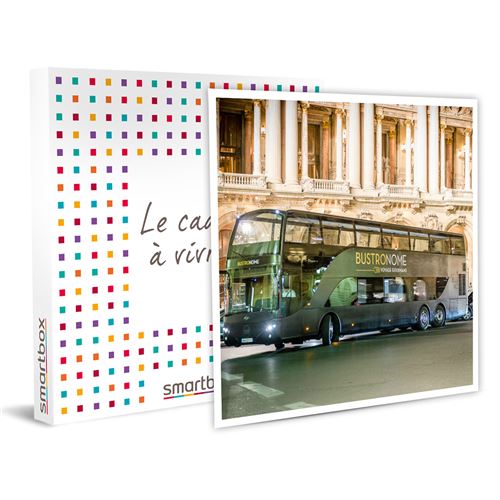 SMARTBOX - Menu déjeuner en 4 étapes à Paris pour 2 personnes à bord d'un bus haut de gamme - Coffret Cadeau