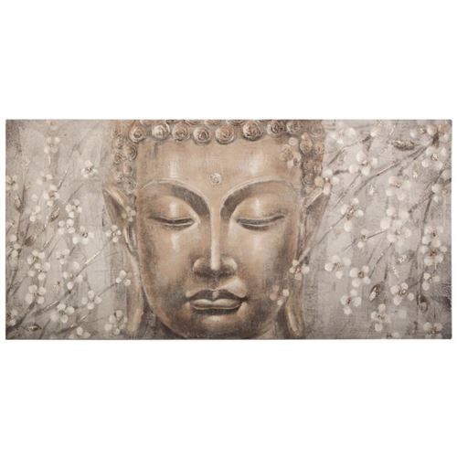 Toile Peinte Bouddha 58x118cm Multicolore