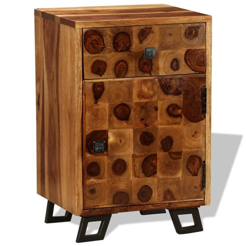 vidaXL Nachtkastje 37x30x54 cm massief sheeshamhout
