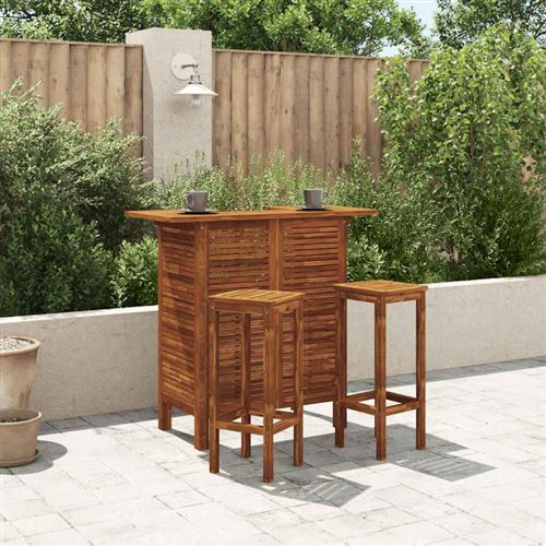 Vidaxl Table De Bar 110 X 50 X 105 Cm Bois D Acacia Massif - Image 2
