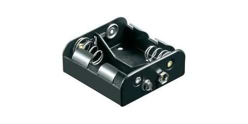 Support pile 2x R14 (C) Goobay 11455 raccord par bouton-poussoir (L x l x h) 62.5 x 55.8 x 23.5 mm