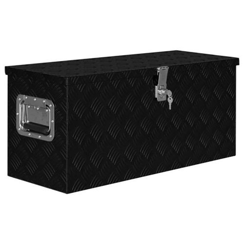 VIDAXL - Coffre de rangement - 80x30x35 cm - Noir - Image 3