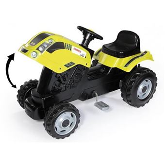 Smoby - Farmer XL Tractor + Trailer - Child Pedal Tractor - Adjustable Seat - Steering Wheel with Horn - Open Hood - 710111