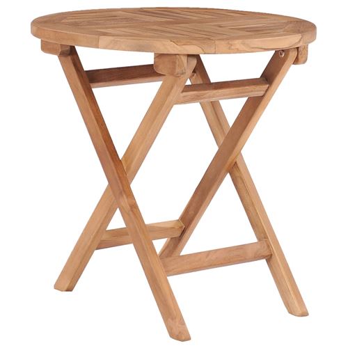 vidaXL - Table Pliable de Jardin - Teck - 45 cm - Image 3