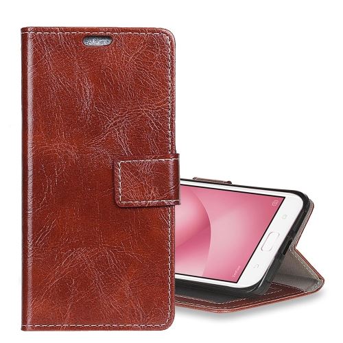 Asus ZenFone 4 Max ZC520KL Housse Etui Cuir PU Marron Effet Peau rétro ALS46526