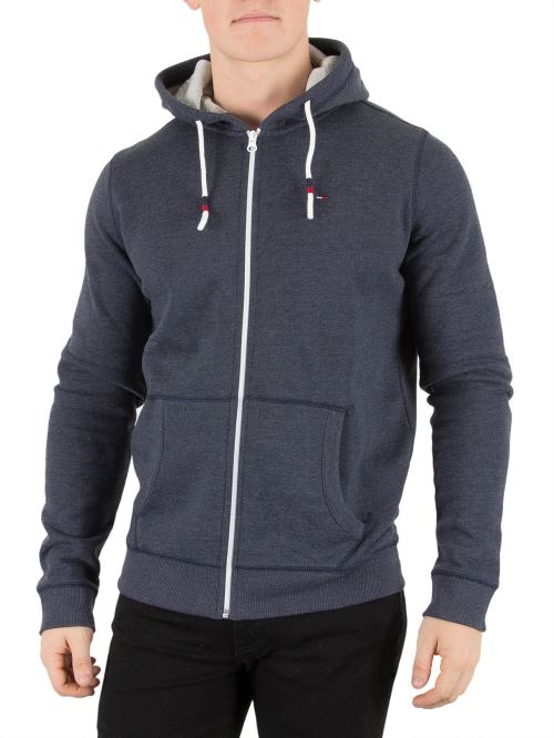 Hilfiger Denim Homme Zip d'origine Thru, Bleu