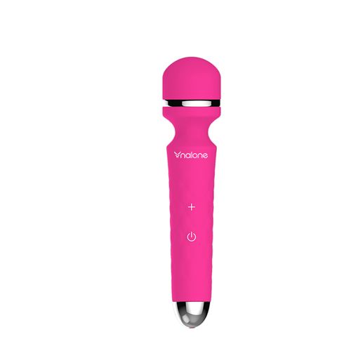 NALONE Wang Rock - Baguette Magique pour la Stimulation Clitoridienne, 7 Modes de Vibrations en Silicone Hypoallergénique, Rose