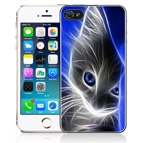Coque pour iPhone 5C chat blue eyes