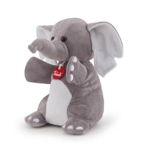 Trudi peluche Puppet éléphant en peluche 28 cm gris