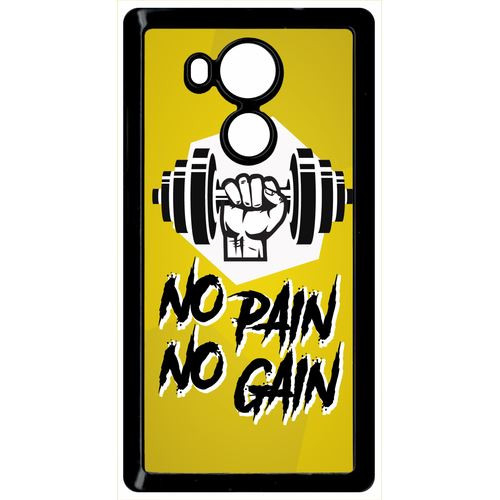 Coque Huawei Mate 8 No Pain No Gain Fond Jaune