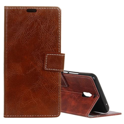 Meizu M6 Note Housse Etui Cuir PU Effet Peau rétro Marron ALS54284