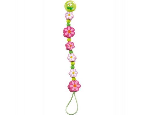 Attache sucette fleurs d'été - haba