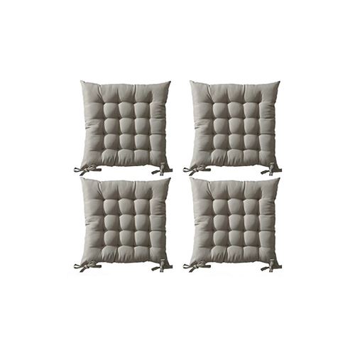 Galette de chaise matelassée - Lot de 4 - 40 x 40 cm - Beige