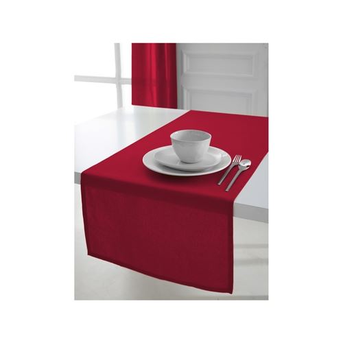 Chemin de table coton 50 x 150 cm - Rouge - Linge de table