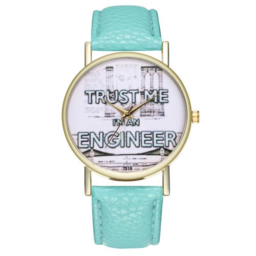 Montre-bracelet à quartz tendance T318-AMenthe verte