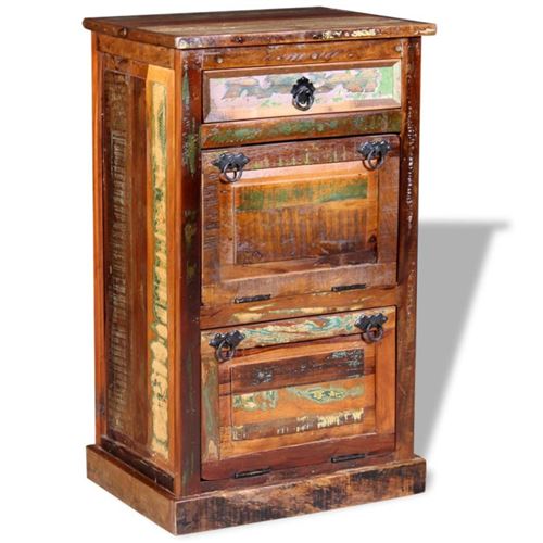 vidaXL Armoire à Chaussures 4 Couches avec Tiroir Bois de Récupération