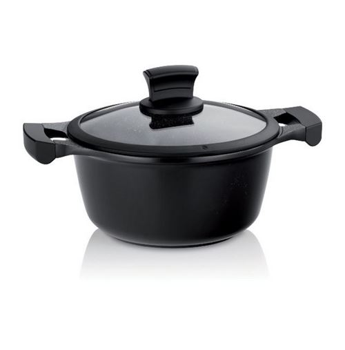 Faitout fonte d'aluminium 24cm + couvercle verre Kela Line 12219