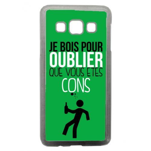 Coque transparente galaxy a7 je bois pour oublier que vous etes con 4