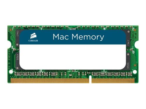 CORSAIR Mac Memory DDR3L kit 16 Go 2 x 8 Go SO DIMM 204 broches 1600 MHz PC3 12800 CL11 1.35 V memoire sans tampon non ECC Memoire RAM Achat prix fnac