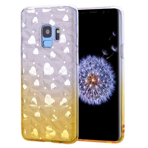 Galaxy S9+ Coque Protection Tpu Cœur Doré Als88937
