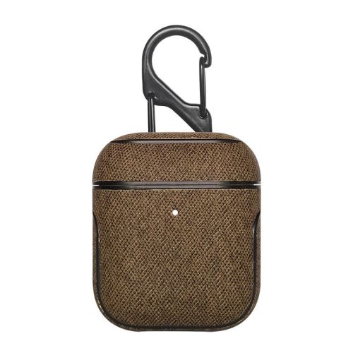 Coque en PU WISETONY pour Apple AirPods 2 - Brun