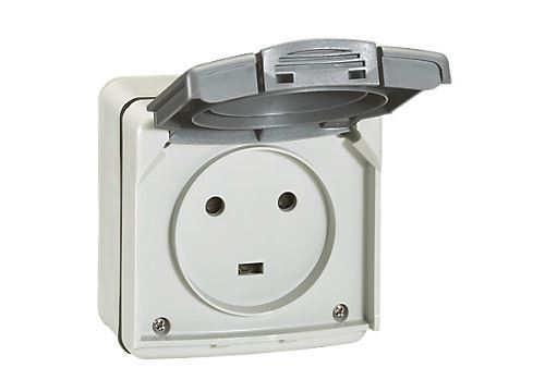 Legrand Gris Prise Plexo Complet 20A Saillie-2P+T - Image 1