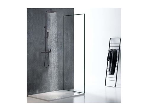 Colonne de douche thermostatique en acier inoxydable PENEDA - 125cm - noire mat