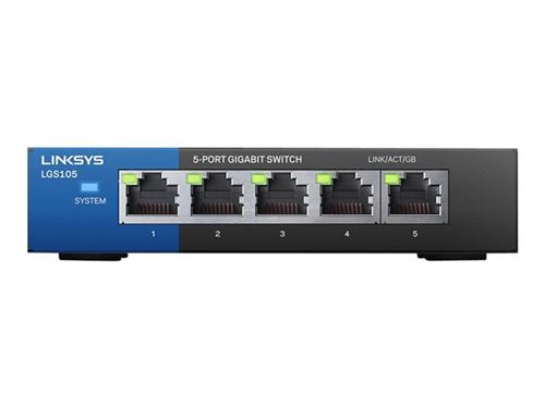 Linksys lgs105-EU SLP-rtl Unman Aged Switch Gigabit 5 Ports – Retail Pack